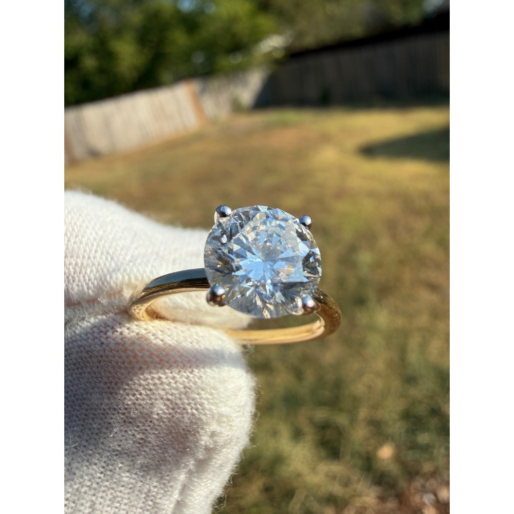 1.98ct Lab Grown Diamond Solitaire Ring 14K Yellow Gold GCAL Certified Helzberg